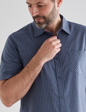 Chisel Mason Short Sleeve Shirt, Blue product photo