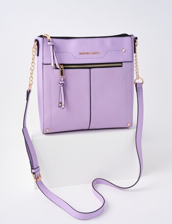 Boston + Bailey Stitch Detail Crossbody Bag, Lavender product photo