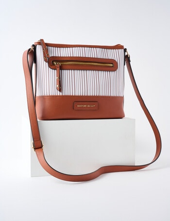 Boston + Bailey Stripe Crossbody Bag, Tan product photo