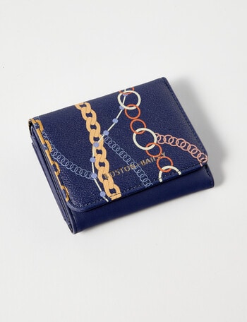 Boston + Bailey Small Wallet with Coin Pocket, Chain Print product photo
