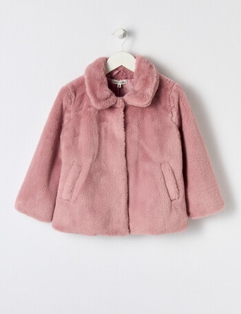 Mac & Ellie Faux Fur Coat, Ballerina Pink product photo