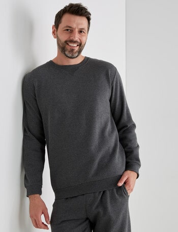 Chisel Fleece Crew Neck Sweatshirt, Charcoal Marle product photo