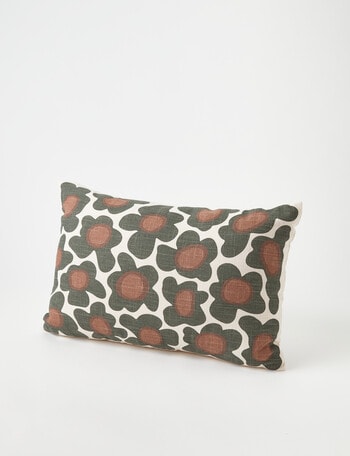M&Co Bodega Flora Cushion, Olive product photo