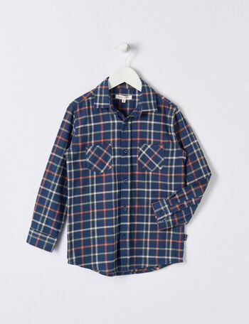 Mac & Ellie Flannel Check Shirt, Navy product photo