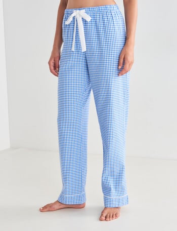 Whistle Sleep Gingham Flannel Pant, Blue product photo