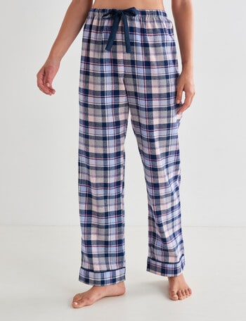 Whistle Sleep Check Flannel Pant, Navy & Pink product photo