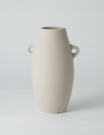 M&Co Lola Vase, 26cm, Stone product photo