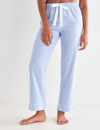 Whistle Sleep Stripped Flannel PJ Pant, Blue product photo
