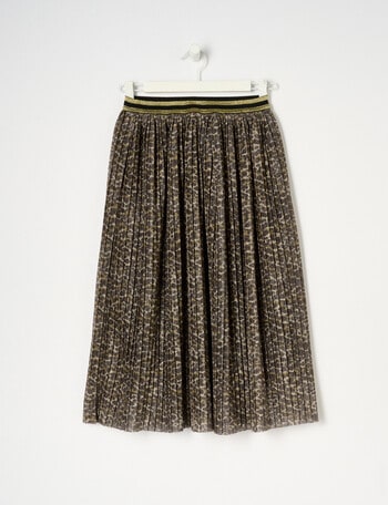 Switch Animal Pleated Skirt, Metallic product photo