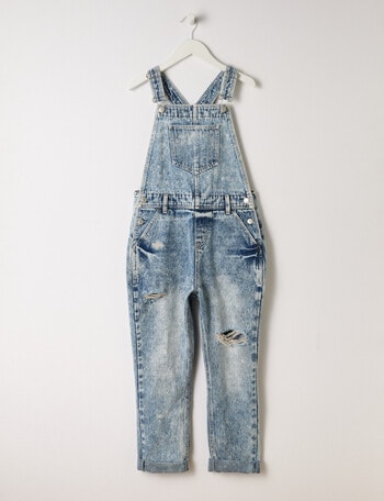 Switch Denim Overalls, Washed Blue product photo
