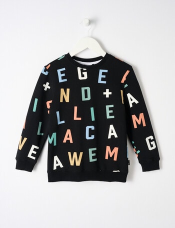 Mac & Ellie Awesome Crew Sweatshirt, Black product photo