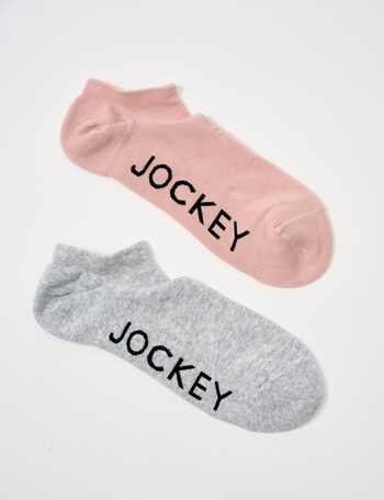 Jockey Woman No Show Heritage Socks, 2-Pack, Bandi & Grey, 3-8 product photo