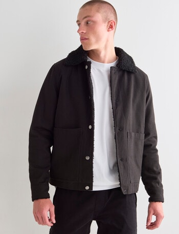 Tarnish Sherpa Lined Jacket, Charcoal product photo