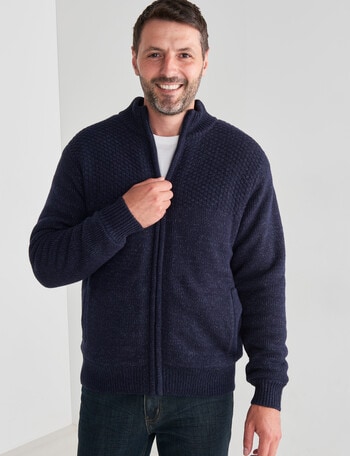 Chisel Knit Sweater, Navy Marle product photo