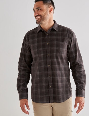 Kauri Trail Cord Long Sleeve Shirt, Khaki product photo