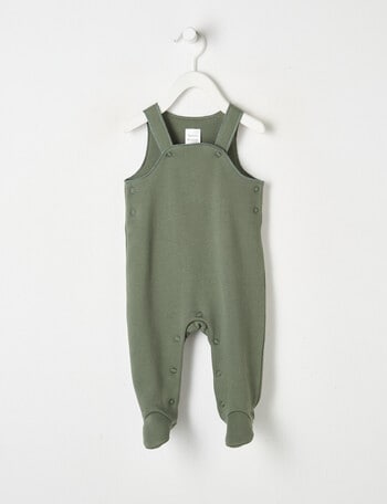 Teeny Weeny Knit Overalls, Evergreen product photo