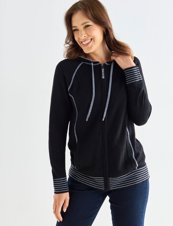 Line 7 Midas Knitted Hoodie, Black product photo