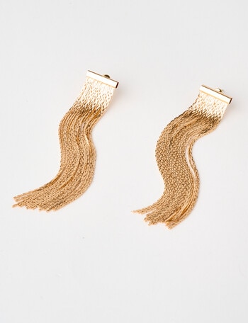 Whistle Accessories Snake Curtain Drop Earring, Imitation Gold product photo
