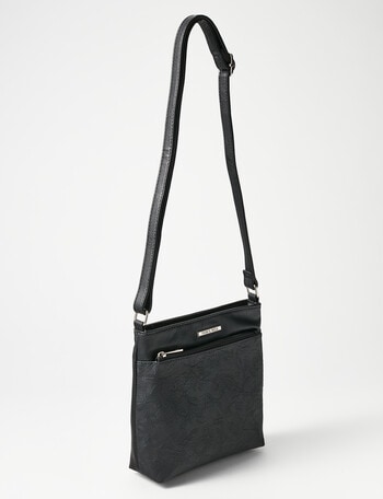 Pronta Moda Paisley Crossbody Bag, Black product photo