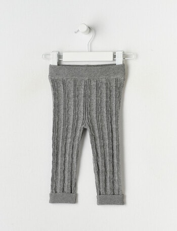 Teeny Weeny Maeve's Enchanted Wood Knit Legging, Grey Marle product photo