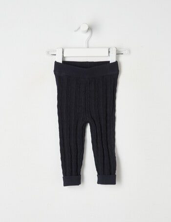 Teeny Weeny Knit Jacquard Legging, Navy product photo