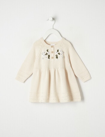Teeny Weeny Knit Dress, Warm White product photo