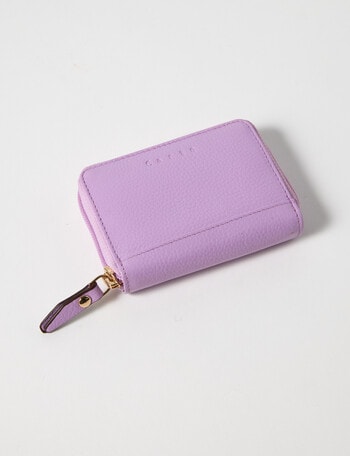 Carte Leather Small Zippy Wallet, Foxglove product photo