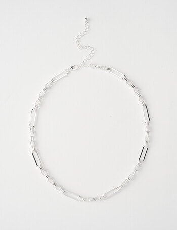 Whistle Accessories Figaro Link Chain Necklace, Imitation Silver product photo