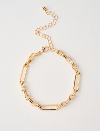 Whistle Accessories Figaro Link Chain Bracelet, Imitation Gold product photo