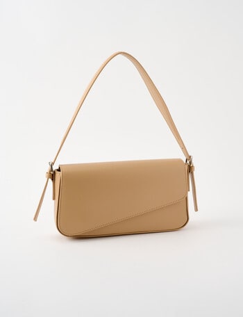 Whistle Accessories Asymmetric Foldover Shoulder Bag, Sand product photo