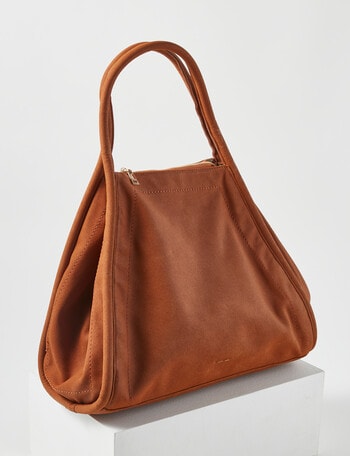 Whistle Accessories Large Pyramid Tote Bag, Tan product photo