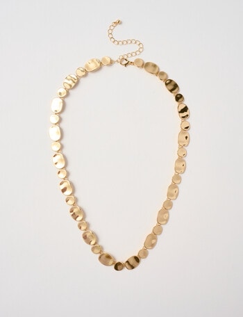 Whistle Accessories Molten Circle Necklace, Imitation Gold product photo