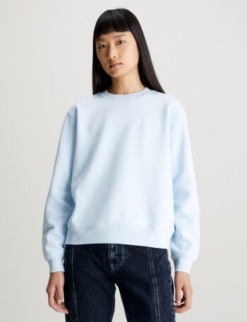Calvin Klein Institutional Crew Sweatshirt, Keepsake Blue product photo