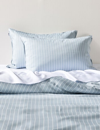 Domani Silky Tencel Standard Pillowcase, Lake Stripe product photo