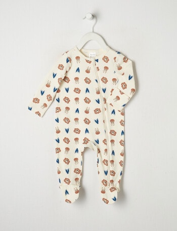 Teeny Weeny Sleep Safari Sleepsuit, Cream product photo
