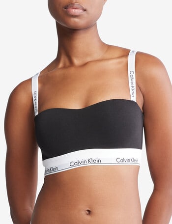 Calvin Klein Modern Cotton Lightly Lined Bandeau Bra, Black, XS-L product photo