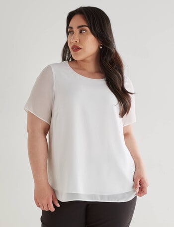 Studio Curve Double Layer Top, White product photo