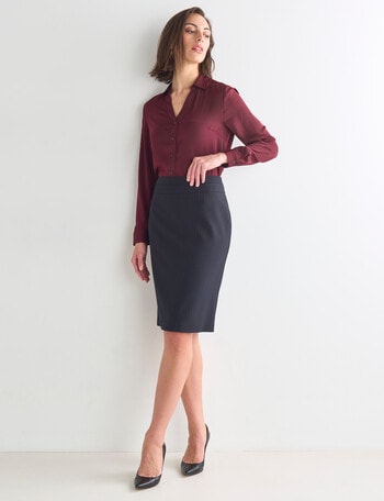 Oliver Black Tailored Pencil Skirt, Pinstripe product photo