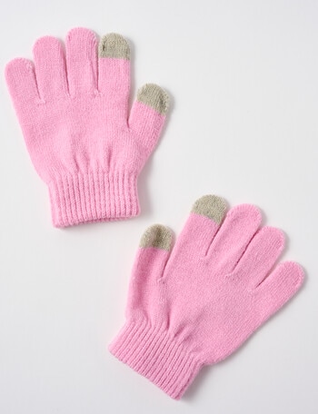 Mac & Ellie Flamingo Contrast Finger Glove, Pink product photo