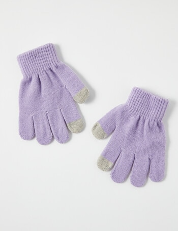 Mac & Ellie Wisteria Contrast Finger Glove, Purple product photo