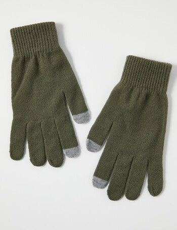 No Issue Contrast Fingertip Glove, Khaki product photo