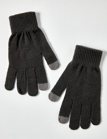 No Issue Contrast Fingertip Glove, Charcoal product photo