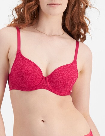 Berlei Because Lace Lightly Lined Bra, Hibiscus, B-E product photo