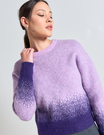 State of play Ombre Sweater, Deep Grape product photo