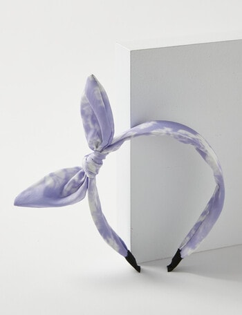 Switch Tye Dye Bow Headband, Lavender product photo