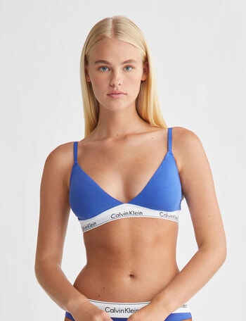 Calvin Klein Modern Cotton Lighlty Lined Triangle Bra, Dazzling Blue, XS-XL product photo