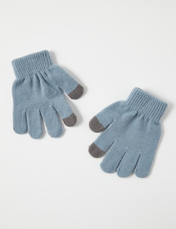 Mac & Ellie Contrast Fingertip Glove, Blue product photo