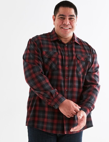 Chisel King Size Shirt Flannel, Red product photo