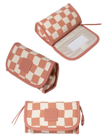 Tender Love + Carry Mirror Purse, Wavy Plaid Rust product photo