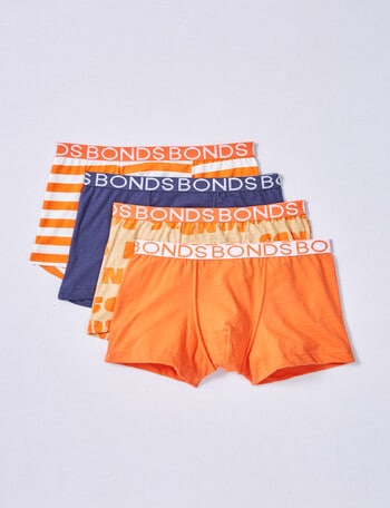 Bonds Multipack Trunk, 4-Pack, Orange Stripe product photo
